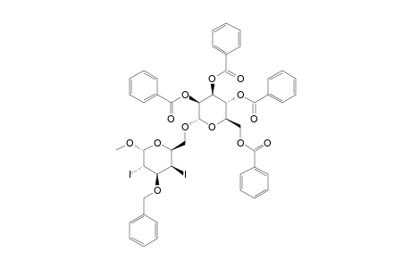 METHYL-(2,3,4,6-TETRA-O-BENZOYL-ALPHA-D-MANNOPYRANOSYL)-(1->6)-3-O-BENZYL-2,4-DIDEOXY-2,4-DI-IODO-ALPHA-D-GALACTOPYRANOSIDE