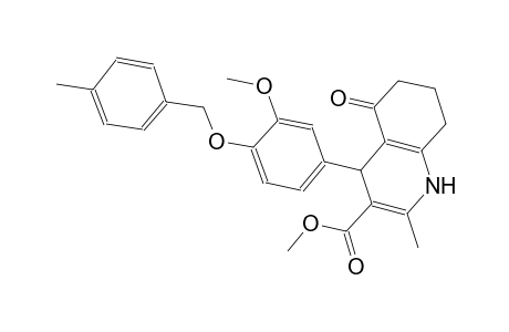 methyl 4-{3-methoxy-4-[(4-methylbenzyl)oxy]phenyl}-2-methyl-5-oxo-1,4,5,6,7,8-hexahydro-3-quinolinecarboxylate