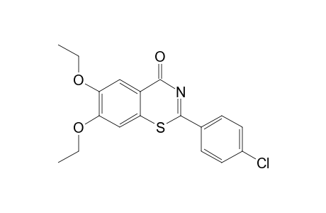 2-(4-CHLOROPHENYL)-2,3-DIETHOXY-1,3-BENZO-THIAZINE-4-ONE