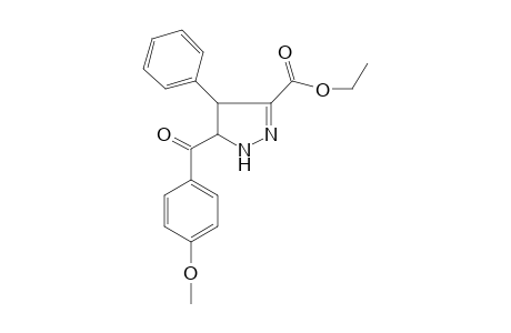 5-(p-methoxybenzoyl)-4-phenyl-2-pyrazoline-3-carboxylic acid, ethyl ester