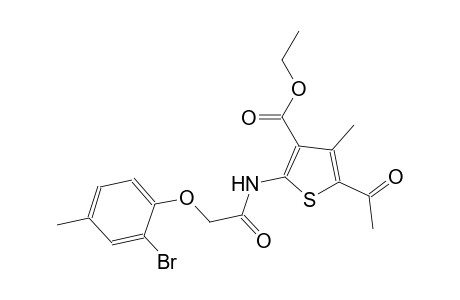 ethyl 5-acetyl-2-{[(2-bromo-4-methylphenoxy)acetyl]amino}-4-methyl-3-thiophenecarboxylate