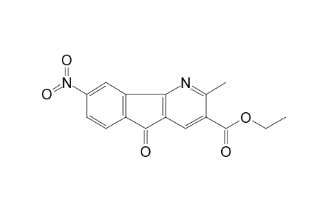 5H-Indeno[1,2-b]pyridine-3-carboxylic acid, 2-methyl-8-nitro-5-oxo-, ethyl ester