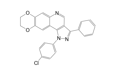 1-(4-chlorophenyl)-3-phenyl-8,9-dihydro-1H-[1,4]dioxino[2,3-g]pyrazolo[4,3-c]quinoline