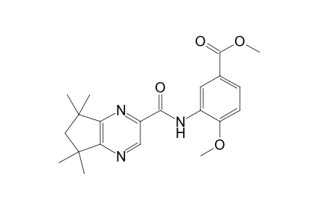 Methyl 4-methoxy-3-[(5,6-(1,1,3,3-tetramethylcyclopentano)-2-pyrazinyl)carboxamido]benzoate