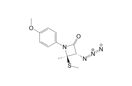 trans-1-(4-Methoxyphenyl)-3-azido-4-methyl-4-methylthio-azetidin-2-one
