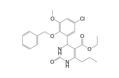 ethyl 4-[2-(benzyloxy)-5-chloro-3-methoxyphenyl]-2-oxo-6-propyl-1,2,3,4-tetrahydro-5-pyrimidinecarboxylate
