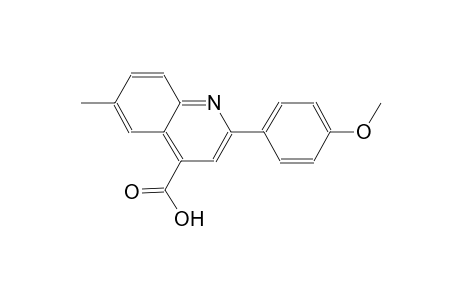 4-quinolinecarboxylic acid, 2-(4-methoxyphenyl)-6-methyl-