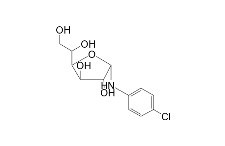 2-(4-Chloroanilino)-5-(1,2-dihydroxyethyl)oxolane-3,4-diol