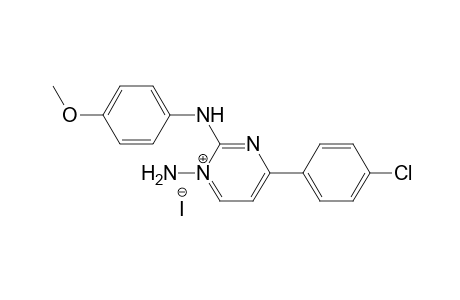 1-Amino-4-(p-chlorophenyl)-2-(p-methoxyphenyl)aminopyrimidinium-iodide