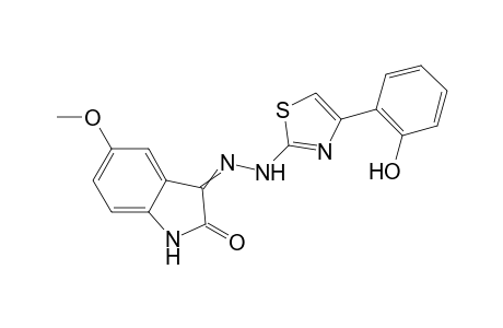 3-{2-[4-(2-Hydroxyphenyl)thiazol-2-yl]hydrazono}-5-methoxyindolin-2-one