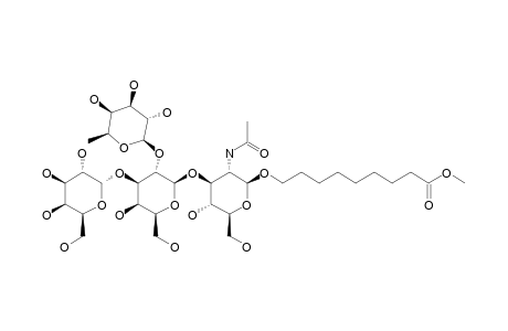8-METHOXYCARBONYLOCTYL-3-O-[2-O-(ALPHA-L-FUCOPYRANOSYL)-3-O-(ALPHA-D-GALACTOPYRANOSYL)-BETA-D-GALACTOPYRANOSYL]-2-N-ACETAMIDO-2-DEOXY-BETA-D-GLUCOPYRANOSIDE