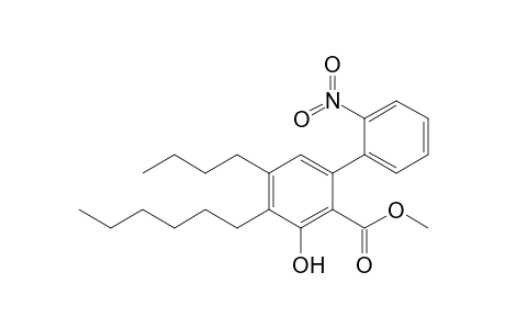 Methyl 5-butyl-4-hexyl-3-hydroxy-2'-nitrobiphenyl-2-carboxylate