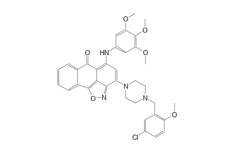 6H-anthra[1,9-cd]isoxazol-6-one, 3-[4-[(5-chloro-2-methoxyphenyl)methyl]-1-piperazinyl]-5-[(3,4,5-trimethoxyphenyl)amino]-
