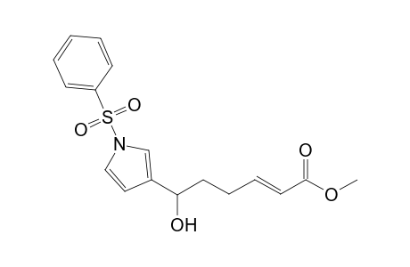 Methyl 6-hydroxy-6-[1-(phenylsulfonyl)-(1H)-pyrrol-3-yl)-2-hexenoate