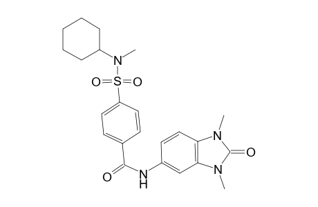 4-[cyclohexyl(methyl)sulfamoyl]-N-(1,3-dimethyl-2-oxo-2,3-dihydro-1H-1,3-benzodiazol-5-yl)benzamide