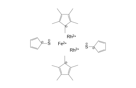 iron(II) dirhodium(II) bis(1,2,3,4,5-pentamethylcyclopenta-2,4-dien-1-ide) bis(1-sulfidocyclopenta-2,4-dien-1-ide)
