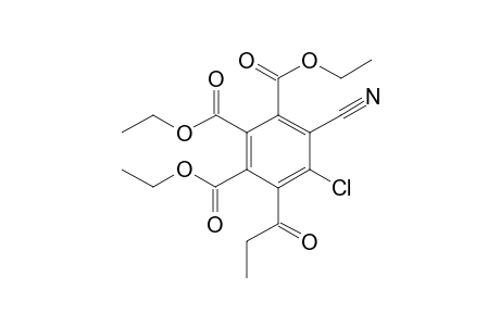 5-Chloro-4-cyano-6-propionyl-benzene-1,2,3-tricarboxylic acid triethyl ester