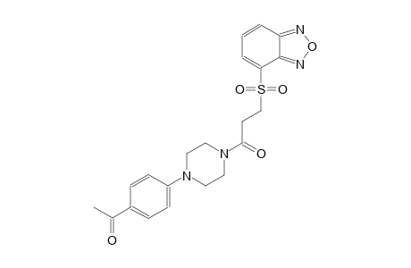 ethanone, 1-[4-[4-[3-(2,1,3-benzoxadiazol-4-ylsulfonyl)-1-oxopropyl]-1-piperazinyl]phenyl]-