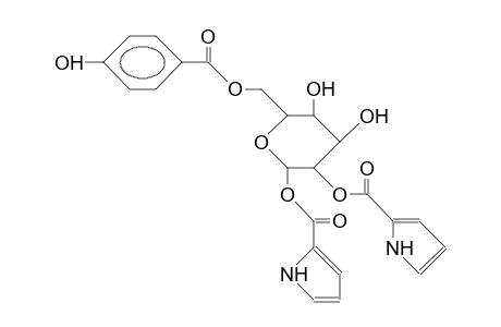 .beta.-D-Glucopyranose-6-(4-hydroxybenzoate)-1,2-bis-(pyrrole-2-carboxylate)