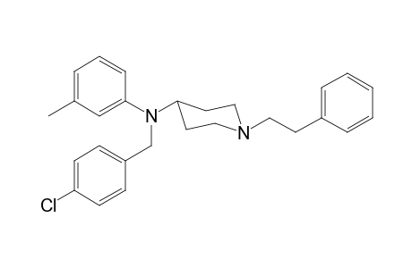 N-(4-Chlorobenzyl)-N-(3-methylphenyl)-1-(2-phenylethyl)piperidin-4-amine