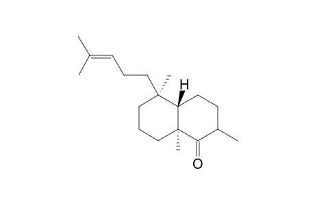(2.xi.,4aS,5S,8aS)-(+)-3,4,4a,5,6,7,8,8a-octahydro-2,5,8a-trimethyl-5-(4'-methylpent-3'-enyl)-1-oxonaphthalene-1(2H)-one