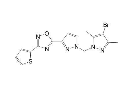 5-{1-[(4-bromo-3,5-dimethyl-1H-pyrazol-1-yl)methyl]-1H-pyrazol-3-yl}-3-(2-thienyl)-1,2,4-oxadiazole