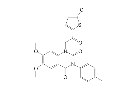 1-[2-(5-chloro-2-thienyl)-2-oxoethyl]-6,7-dimethoxy-3-(4-methylphenyl)-2,4(1H,3H)-quinazolinedione