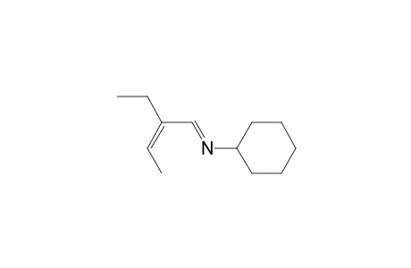 Cyclohexanamine, N-(2-ethyl-2-butenylidene)-