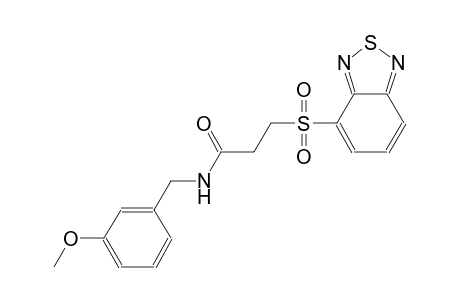 propanamide, 3-(2,1,3-benzothiadiazol-4-ylsulfonyl)-N-[(3-methoxyphenyl)methyl]-
