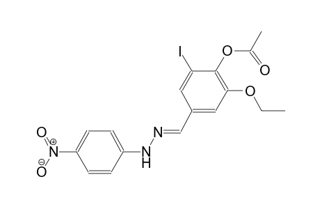 2-ethoxy-6-iodo-4-{(E)-[(4-nitrophenyl)hydrazono]methyl}phenyl acetate