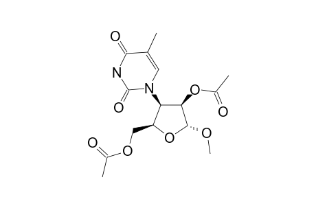 METHYL-2,5-DI-O-ACETYL-3-DEOXY-3-(THYMIN-1-YL)-ALPHA-D-LYXOFURANOSIDE