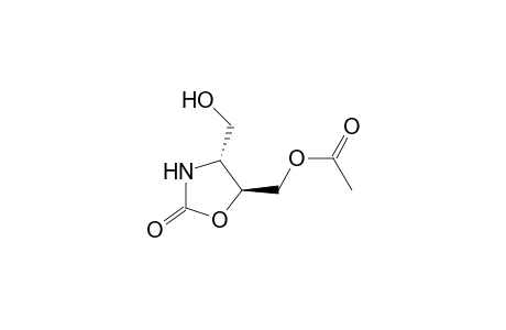 2-Oxazolidinone, 5-[(acetyloxy)methyl]-4-(hydroxymethyl)-, trans-