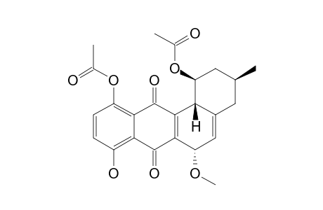 (1R*,3R*,6R*,12BS*)-1,11-DIACETOXY-8-HYDROXY-6-METHOXY-3-METHYL-1,2,3,4,6,12B-HEXAHYDROBENZO-[A]-ANTHRACENE-7,12-DIONE