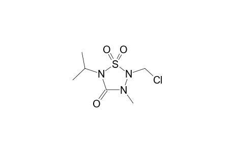 1,2,3,5-Thiatriazolidin-4-one, 2-(chloromethyl)-3-methyl-5-(1-methylethyl)-, 1,1-dioxide