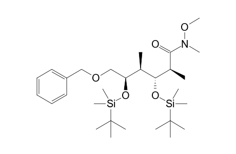 (2S,3R,4S,5R)-3,5-bis[[tert-butyl(dimethyl)silyl]oxy]-N-methoxy-N,2,4-trimethyl-6-phenylmethoxy-hexanamide
