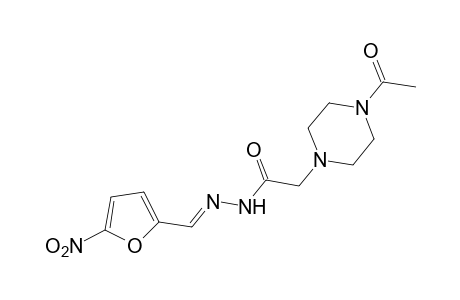 4-acetyl-1-piperazineacetic acid, (5-nitrofurfurylidene)hydrazide