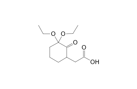 (3,3-diethoxy-2-oxocyclohexyl)acetic acid