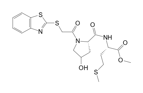 2-Benzothiazolylthioacetyl L-hydroxyprolyl L-methionine methyl ester