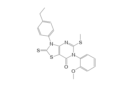 thiazolo[4,5-d]pyrimidin-7(6H)-one, 3-(4-ethylphenyl)-2,3-dihydro-6-(2-methoxyphenyl)-5-(methylthio)-2-thioxo-