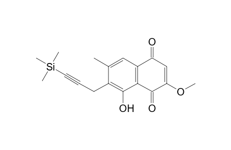 2-methoxy-6-methyl-8-oxidanyl-7-(3-trimethylsilylprop-2-ynyl)naphthalene-1,4-dione