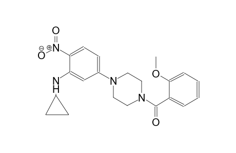 benzenamine, N-cyclopropyl-5-[4-(2-methoxybenzoyl)-1-piperazinyl]-2-nitro-