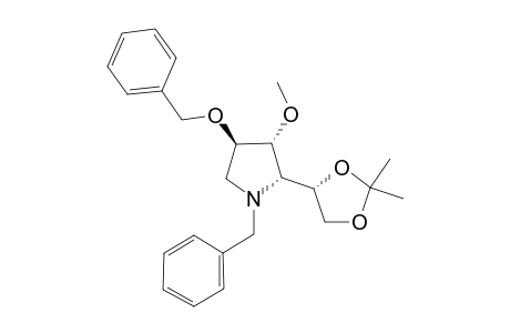 (2-R,3-R,4-R,4'-S)-1-BENZYL-4-BENZYLOXY-2-(2',2'-DIMETHYL-1',3'-DIOXOLANE-4'-YL)-3-METHOXYPYRROLIDINE