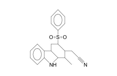 2-Cyanomethyl-1-methyl-3-phenylsulfonyl-1,2,3,4,4a,9a-hexahydro-carbazole