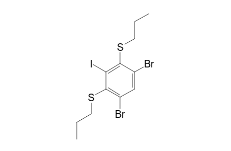1,5-DIBROMO-3-IODO-2,4-BIS-(PROPYLTHIO)-BENZENE
