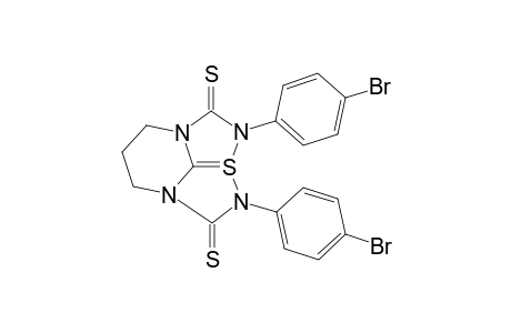 2,3-Bis(p-bromophenyl)-6,7-dihydro-5H-2a-thia(2a-S(IV))-2,3,4a,7a-tetraazacyclopent[cd]indene-1,4(2H,3H)-dithione