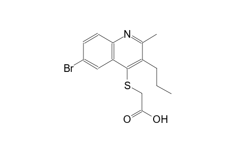 [(6-bromo-2-methyl-3-propyl-4-quinolinyl)sulfanyl]acetic acid