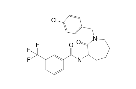 N-[1-(4-Chlorobenzyl)-2-oxoazepan-3-yl]-3-(trifluoromethyl)benzamide