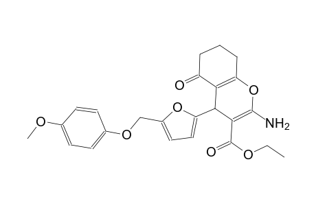 ethyl 2-amino-4-{5-[(4-methoxyphenoxy)methyl]-2-furyl}-5-oxo-5,6,7,8-tetrahydro-4H-chromene-3-carboxylate