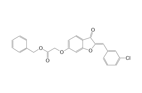 acetic acid, [[(2Z)-2-[(3-chlorophenyl)methylene]-2,3-dihydro-3-oxobenzofuranyl]oxy]-, phenylmethyl ester