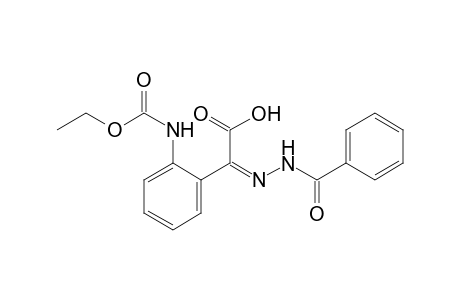 [o-(carboxyamino)phenyl]glyoxylic acid, O-ethyl ester, 2-(benzoylhydrazone)
